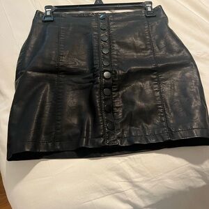 Free People Black Mini Skirt